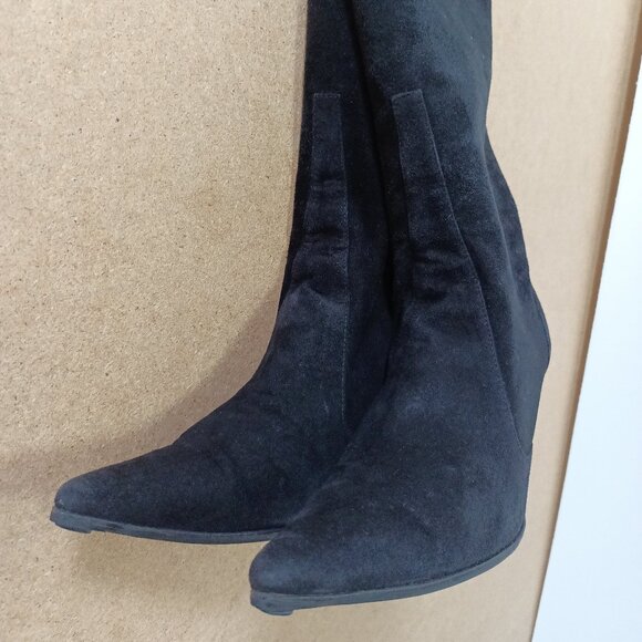Women's Cole Haan "Gwynne" Black Suede Boots Size 6.5 (no box) - Picture 7 of 8